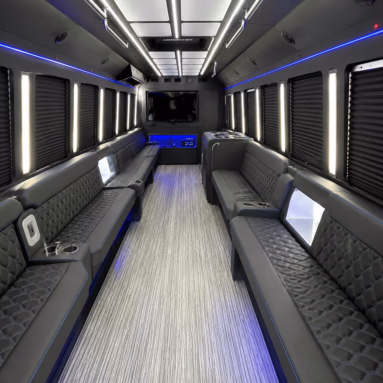 spokane party bus rental interior